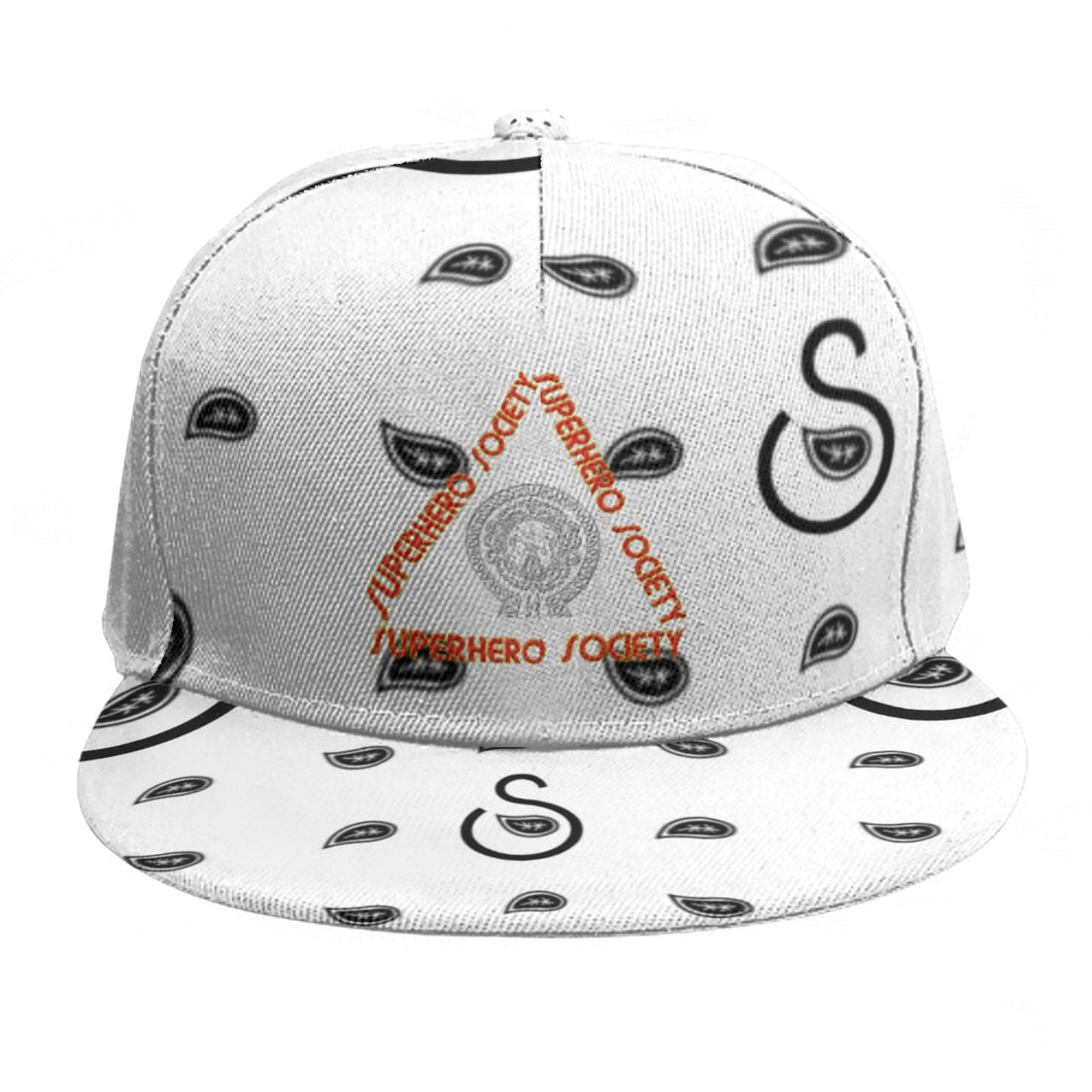 Superhero Society OG Classic White Baseball Cap W/ Flat Brim