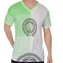 Load image into Gallery viewer, Superhero Society Green Glow V-Neck T-Shirt
