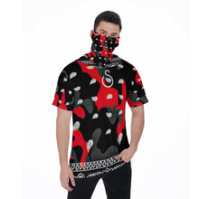 Load image into Gallery viewer, Superhero Society Heat Red Camouflage Men&#39;s T-Shirt w/ Mask
