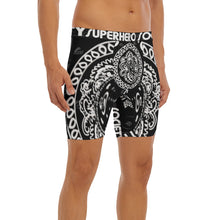 Load image into Gallery viewer, Superhero Society Black Shield Long Boxer Briefs
