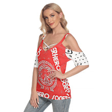 Load image into Gallery viewer, Superhero Society Sunny Days Cold Shoulder Shirt
