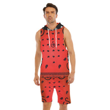 Load image into Gallery viewer, Superhero Society Red Diamond Sleeveless Vest And Shorts Sets
