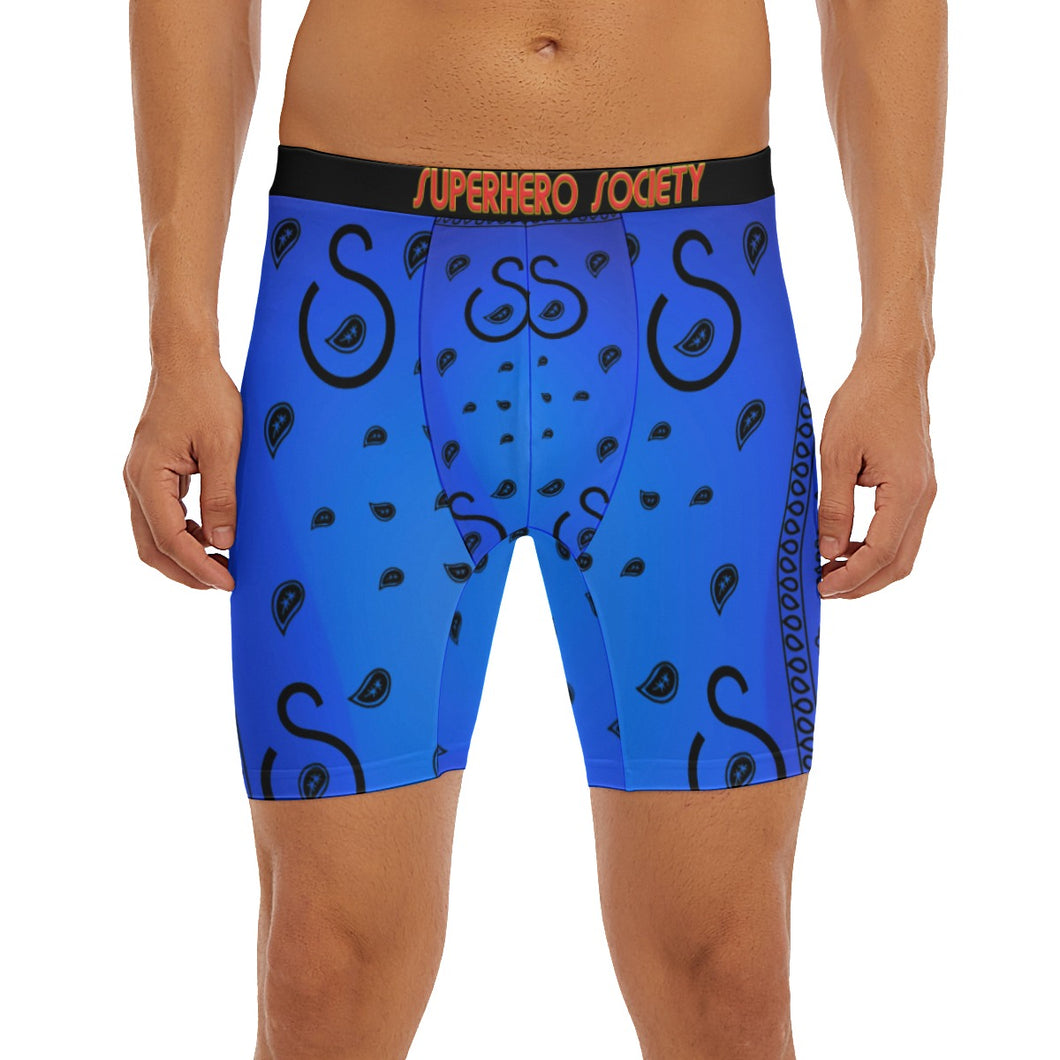 Superhero Society Blue Vibez Long Boxer Briefs