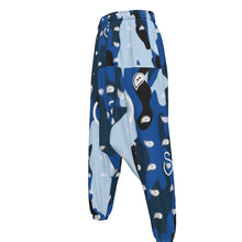 Load image into Gallery viewer, Superhero Society Wavey Blue Camouflage Unisex Loose Trousers
