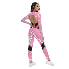 Load image into Gallery viewer, Superhero Society Girly Pink Sport Set With Backless Top And Leggings
