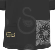 Load image into Gallery viewer, S Society Faded Black Grand Mix V-neck Unisex T-Shirt Birdseye
