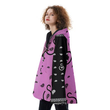 Load image into Gallery viewer, Superhero Society Jazzmen Pink Women&#39;s Hooded Flared Coat
