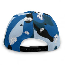 Load image into Gallery viewer, Superhero Society Wavy Blue Camouflage Snap-Back Baseball Cap W/ Flat Brim
