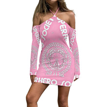 Load image into Gallery viewer, Superhero Society Girly Pink Women&#39;s Halter Lace-up Dress
