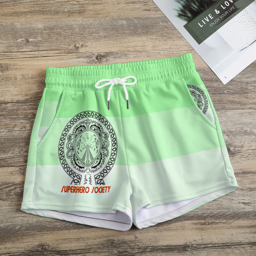 Superhero Society Green Glow Unisex Casual Shorts