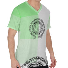 Load image into Gallery viewer, Superhero Society Green Glow V-Neck T-Shirt
