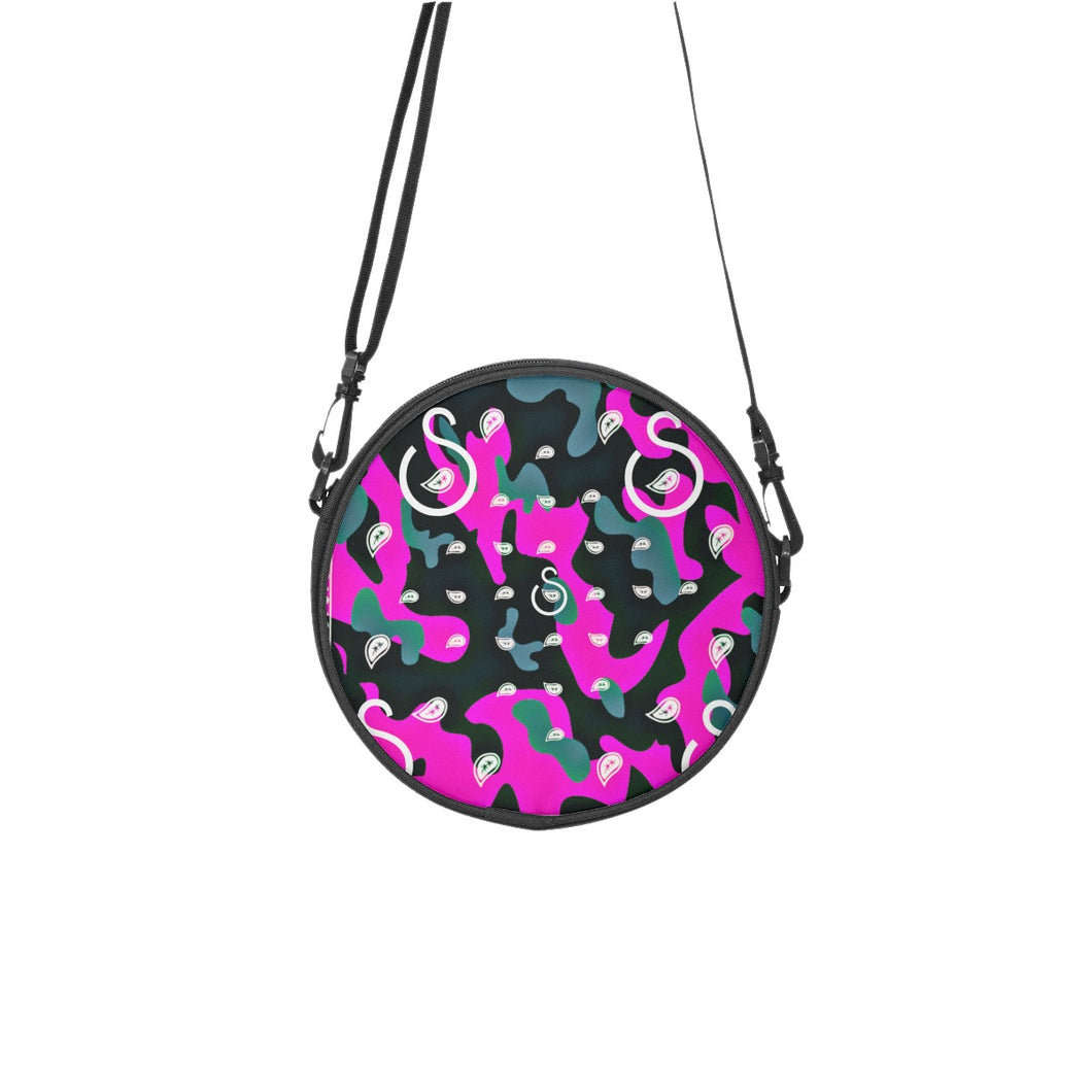 Superhero Society Jazzmen Pink Camouflage Round Satchel Bags