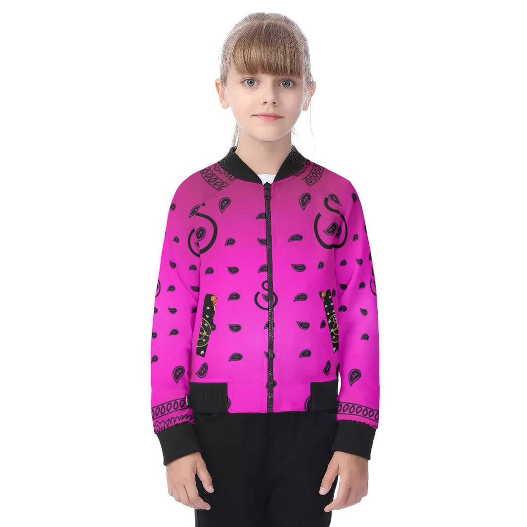 Superhero Society Pink Gem Kid's Raglan Sleeve Jacket