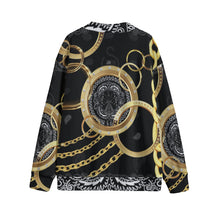 Load image into Gallery viewer, Superhero Society Gold Tears Unisex V-neck Cardigan With Button Closure
