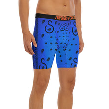 Load image into Gallery viewer, Superhero Society Blue Vibez Long Boxer Briefs
