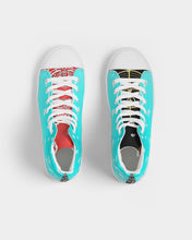 Load image into Gallery viewer, Superhero Society OG Classic Neon Blue Hightop Canvas Shoe
