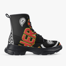 Load image into Gallery viewer, Superhero Society Leather Chunky Boots
