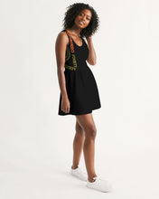 Load image into Gallery viewer, Superhero Society Solid Black Scoop Neck Skater Dress
