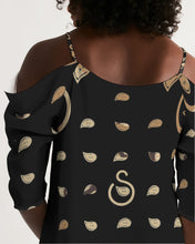 Load image into Gallery viewer, Superhero Society OG Classic Broadway Brown Women&#39;s Open Shoulder A-Line Dress
