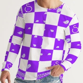 Superhero Society Purple Diamond Long Sleeve Tee