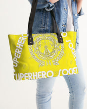 Load image into Gallery viewer, Superhero Society Moody Gold-tone Tote Bag
