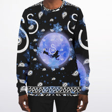 Load image into Gallery viewer, Superhero Society Black Sleigh Holiday Unisex Sweater
