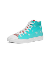 Load image into Gallery viewer, Superhero Society OG Classic Neon Blue Hightop Canvas Shoe
