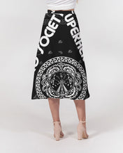 Load image into Gallery viewer, Superhero Society Black/White Twin  Women&#39;s A-Line Midi Skirt
