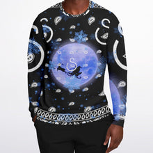 Load image into Gallery viewer, Superhero Society Black Sleigh Holiday Unisex Sweater
