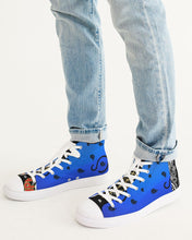 Load image into Gallery viewer, Superhero Society Blue Night Men&#39;s Hightop Canvas Shoe
