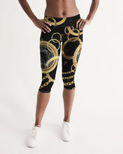 Load image into Gallery viewer, Superhero Society Gold Tears Women&#39;s Mid-Rise Capri
