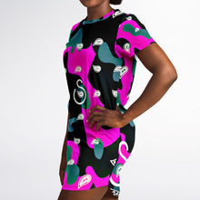 Load image into Gallery viewer, Superhero Society Jazzmen Pink Camouflage Short Sleeve Summer Dress
