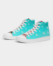 Load image into Gallery viewer, Superhero Society OG Classic Neon Blue Hightop Canvas Shoe
