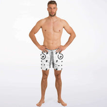 Load image into Gallery viewer, Superhero Society OG White Shorter-length Swim Trunk
