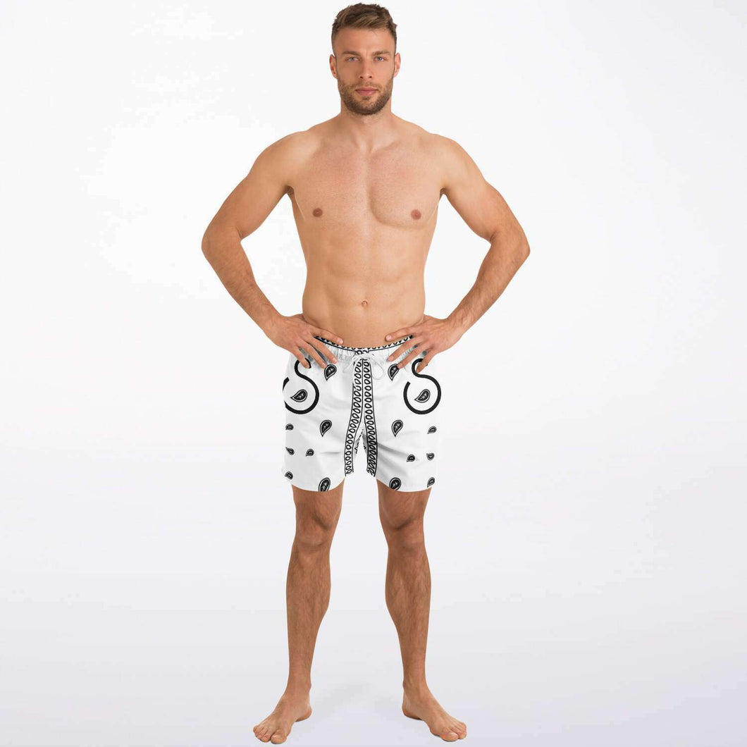 Superhero Society OG White Shorter-length Swim Trunk