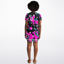 Load image into Gallery viewer, Superhero Society Jazzmen Pink Camouflage Short Sleeve Summer Dress
