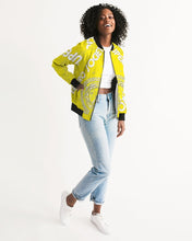 Load image into Gallery viewer, Superhero Society Moody Gold-tone Women&#39;s Bomber Jacket
