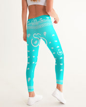 Load image into Gallery viewer, Superhero Society Neon Blue Women&#39;s Yoga Pants
