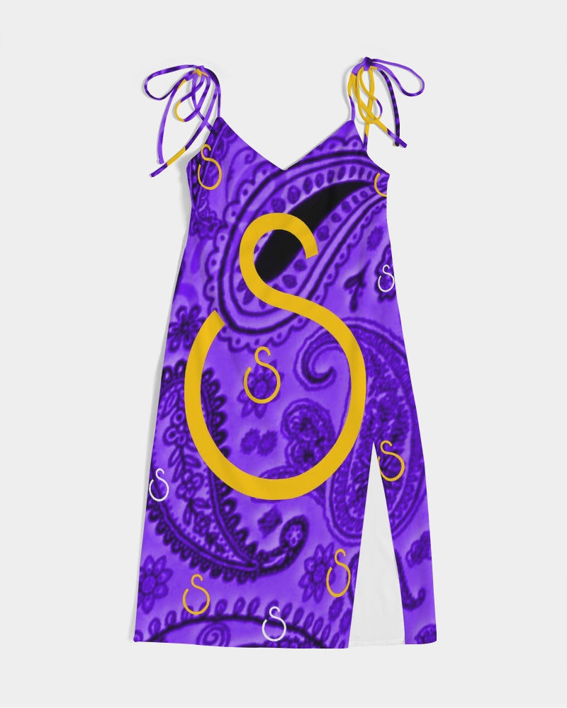 S Society Cali X PNY Women's Tie Strap Split Dress