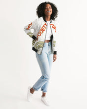 Load image into Gallery viewer, Superhero Society street wear spring edition Women&#39;s Bomber Jacket
