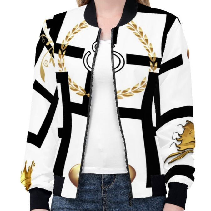 S Society Imperial Gold  Classic  Women's Bomber Jacket