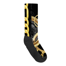 Load image into Gallery viewer, Superhero Society Gold Tears Crew Socks
