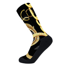 Load image into Gallery viewer, Superhero Society Gold Tears Crew Socks
