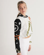 Load image into Gallery viewer, Superhero Society street wear spring edition Women&#39;s Cropped Hoodie
