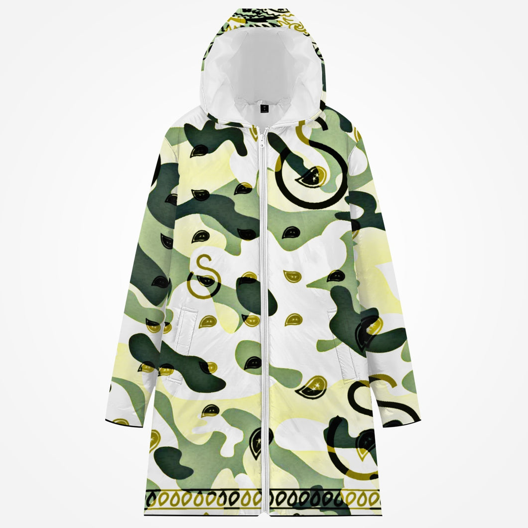 Superhero Society Green Camouflage Long Zipper-up Hoodie Jacket