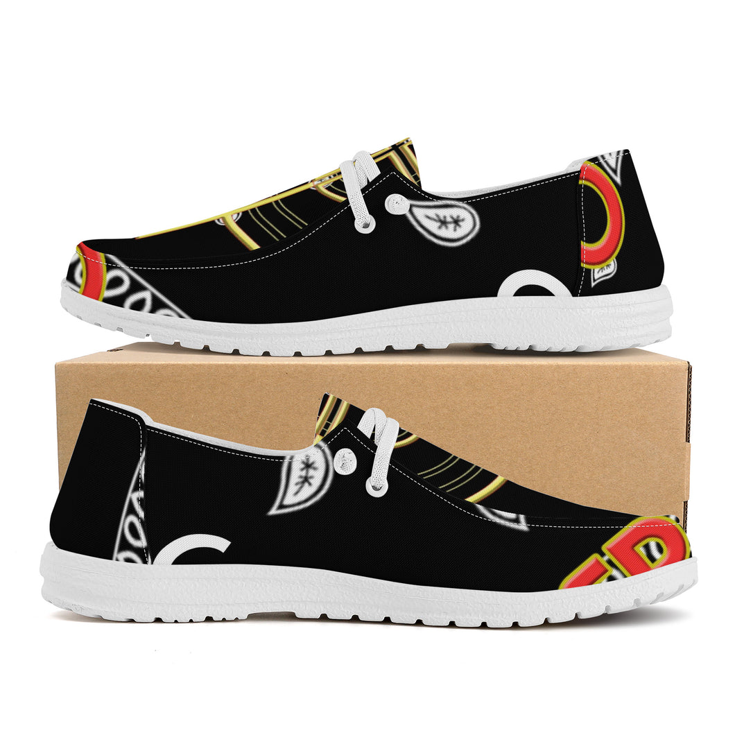 Superhero Society OG Black Canvas Loafers Slip On