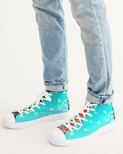 Load image into Gallery viewer, Superhero Society OG Classic Neon Blue Hightop Canvas Shoe
