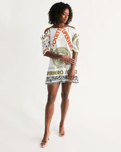 Load image into Gallery viewer, Superhero Society street wear edition tag logo Women&#39;s Open Shoulder A-Line Dress

