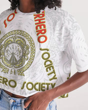 Load image into Gallery viewer, Superhero Society street wear spring edition Women&#39;s Lounge Cropped Tee
