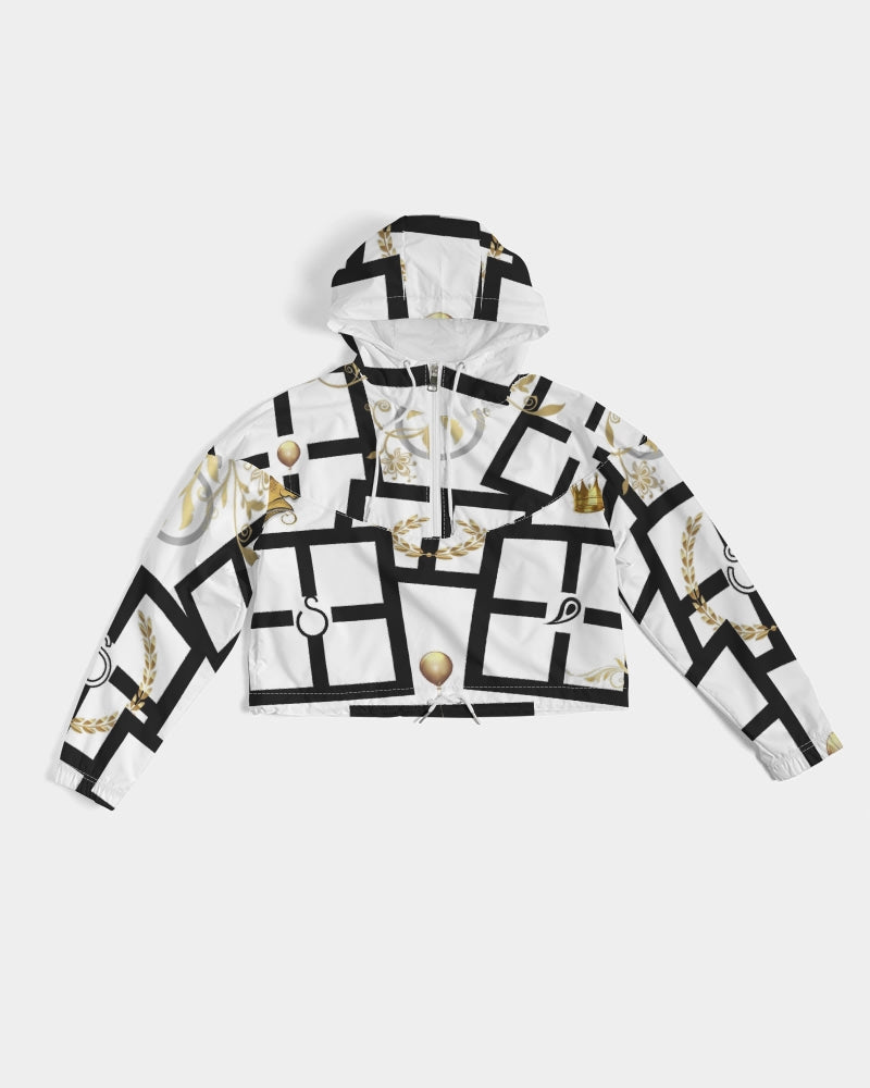 S Society Imperial Gold Women's Cropped Windbreaker